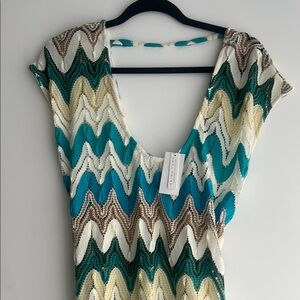 Trina Turk Multicolor Zigzag Maxi Dress